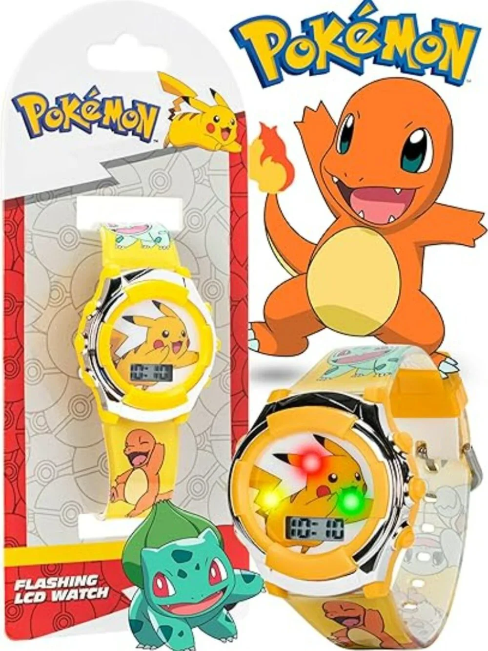 New‎ Kids Pokemon Digital LCD Quartz Watch for Boys, Girls, and Adults